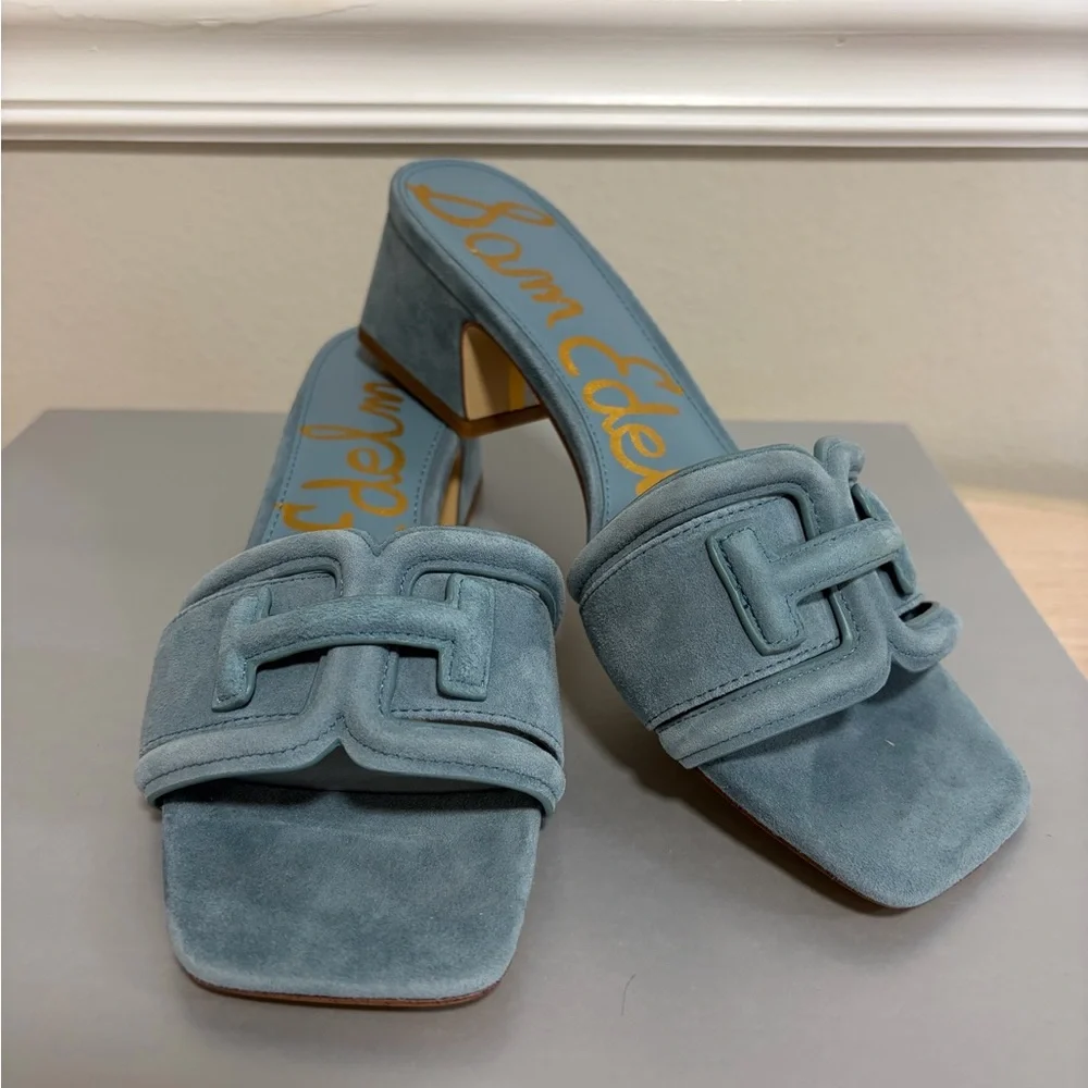 Sam Edelman Woman’s Suede Waylon Blue Weave Slide - Size 8M, 38,5 - Picture 1 of 10